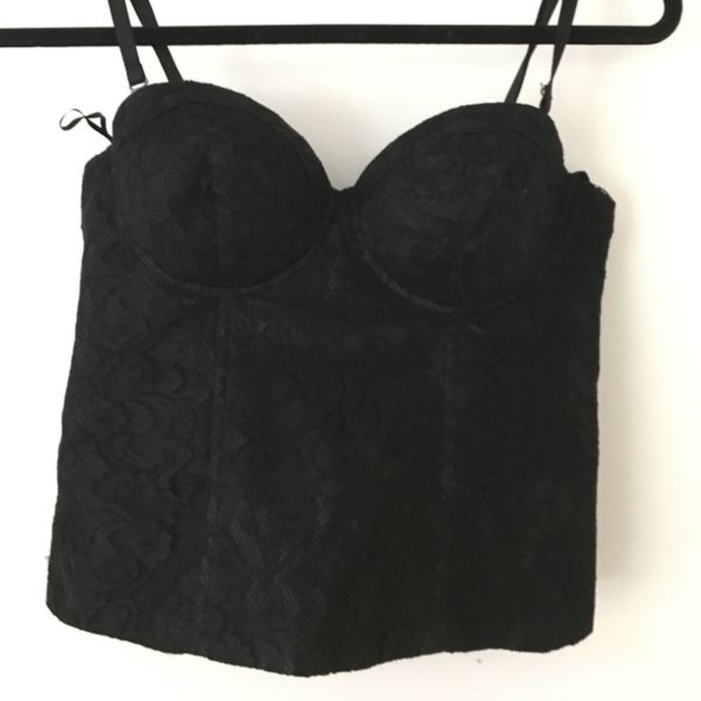 M-L black lace corset